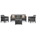 Leziter Venus II 5 személyes kerti bútor garnitúra grafit
