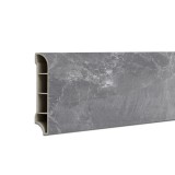 Leziter Vinyl SPC padlószegély Fjord márvány mintás sötét szürke 2400x60x12 mm