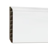 Leziter Vinyl SPC padlószegély Snow white 2400x100x12 mm