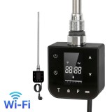 Leziter Wifi-s fűtőpatron törölközőszárító radiátorhoz digitális hőfokszabályozóval 400W fekete