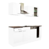 Leziter Yorki 220 konyhabútor fehér korpusz,selyemfényű fehér fronttal