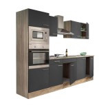 Leziter Yorki 270 konyhabútor sonoma tölgy korpusszal, selyemfényű antracit fronttal