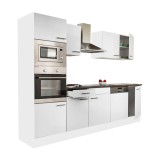 Leziter Yorki 280 konyhabútor fehér korpusszal, selyemfényű fehér fronttal