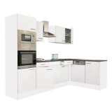 Leziter Yorki 280 konyhabútor fehér korpusszal, selyemfényű fehér fronttal