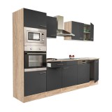 Leziter Yorki 280 konyhabútor sonoma tölgy korpusszal, selyemfényű antracit fronttal