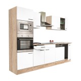 Leziter Yorki 280 konyhabútor sonoma tölgy korpusszal, selyemfényű fehér fronttal