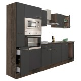 Leziter Yorki 300 konyhabútor yorki tölgy korpusz,selyemfényű antracit fronttal