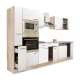 Leziter Yorki 310 konyhabútor sonoma tölgy korpusz,selyemfényű fehér fronttal