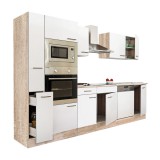 Leziter Yorki 310 konyhabútor sonoma tölgy korpusz,selyemfényű fehér fronttal