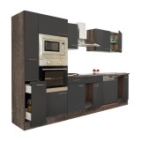 Leziter Yorki 310 konyhabútor yorki tölgy korpusz,selyemfényű antracit fronttal