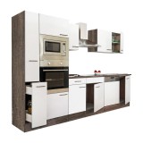 Leziter Yorki 310 konyhabútor yorki tölgy korpusz,selyemfényű fehér fronttal