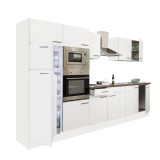 Leziter Yorki 330 konyhabútor fehér korpusz,selyemfényű fehér fronttal