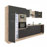 Leziter Yorki 330 konyhabútor sonoma tölgy korpusz,selyemfényű antracit fronttal