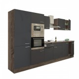 Leziter Yorki 330 konyhabútor yorki tölgy korpusz,selyemfényű antracit fronttal polcos szekrénnyel