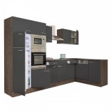 Leziter Yorki 340 sarok konyhabútor yorki tölgy korpusz,selyemfényű antracit fronttal