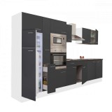 Leziter Yorki 360 konyhabútor fehér korpusz,selyemfényű antracit fronttal