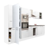 Leziter Yorki 360 konyhabútor fehér korpusz,selyemfényű fehér fronttal alulfagyasztós hűtős szekrénnyel