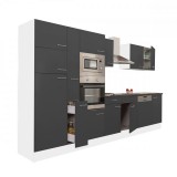 Leziter Yorki 370 konyhabútor fehér korpusz,selyemfényű antracit fronttal