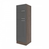 Leziter Yorki 60-as felülfagyasztós hűtős kamra szekrény yorki tölgy korpusz selyemfényű antracit fronttal