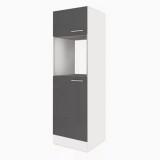 Leziter Yorki 60-as kamra szekrény fehér korpusz selyemfényű antracit fronttal