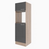 Leziter Yorki 60-as kamra szekrény sonoma tölgy korpusz selyemfényű antracit fronttal