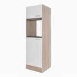 Leziter Yorki 60-as kamra szekrény sonoma tölgy korpusz selyemfényű fehér fronttal