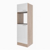 Leziter Yorki 60-as kamra szekrény sonoma tölgy korpusz selyemfényű fehér fronttal