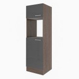 Leziter Yorki 60-as kamra szekrény yorki tölgy korpusz selyemfényű antracit fronttal