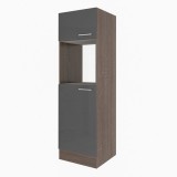 Leziter Yorki 60-as kamra szekrény yorki tölgy korpusz selyemfényű antracit fronttal