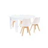 Leziter Zara 4+1 étkező garnitúra fehér-fehér