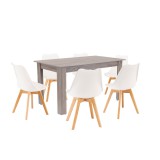 Leziter Zara 6+1 étkező garnitúra fehér-yorki tölgy