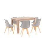 Leziter Zara 6+1 étkező garnitúra szürke-sonoma tölgy