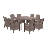 Leziter Zoe 8+1 kerti bútor garnitúra szett cappuccino
