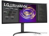 LG 34WP85CP-B.AEU 34" IPS Ívelt Monitor, 3440x1440, 21: 9, 60Hz, 5ms, 1000: 1, 300cd, hangszóró, HDMI, DP, USB-C, Fekete