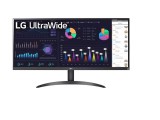 LG 34WQ500-B, UltraWide Full HD, LED, Fekete monitor