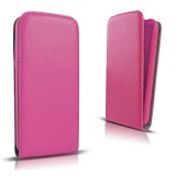 LG K10, Forcell lenyitható bőrtok, Slim Flexi, felfelé nyíló - kinyitható, pink (38212) - Telefontok