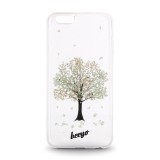 LG K10, TPU szilikon tok, Beeyo Blossom, fa minta, átlátszó/bézs (39420) - Telefontok