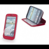 LG L Fino D290, oldalra nyíló tok, stand, Smart View, piros (61170) - Telefontok