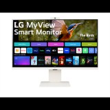 LG MON LG Smart IPS monitor 31.5" 32SR85U-W, 3840x2160, 16:9, 400cd/m2, 5ms, 2xHDMI/2xUSB/USB-C/Bluetooth/AirPlay2, hangszóró (32SR85U-W.AEU)