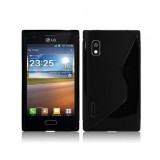 LG Optimus L5 E610, TPU szilikon tok, S-Line, fekete
