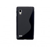 LG Optimus L9 II D605, TPU szilikon tok, S-Line, fekete