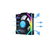 Lian Li UNI FAN SL Wireless LCD 120 Számítógép ház Ventilátor 12 cm Fekete 3 db