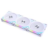 Lian Li UNI FAN SL120 V2 ventilátor szett, PWM, ARGB, 3db-os, fehér - UF-SL120V2-3W