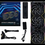LIAN LI UNI FAN TL Wireless 120mm fordított légáramlás 3 darabos szett fekete (12RTL1W3B)