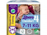 Libero Comfort nadrágpelenka, méret: 4, 7-11 kg, 240db