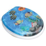 Lider Wc ülőke hal mintázat, egyszerű bezárás