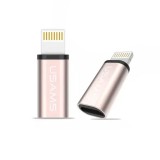 Lightning/Micro-USB átalakító Usams SJ049 rose gold