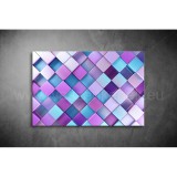 Lila-Kék Kockák Vászonkép 011 eh-011