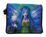 Lila tündér, gyöngyvászon oldaltáska, válltáska