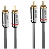 Lindy 35345 audio kábel 1 M 2 x RCA Antracit (35345)